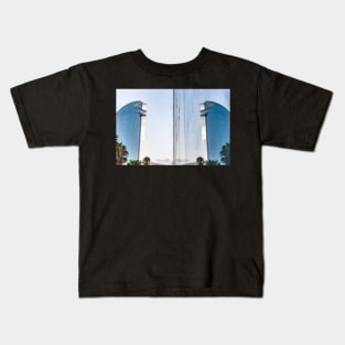 mirror buildings in the seafront Kids T-Shirt